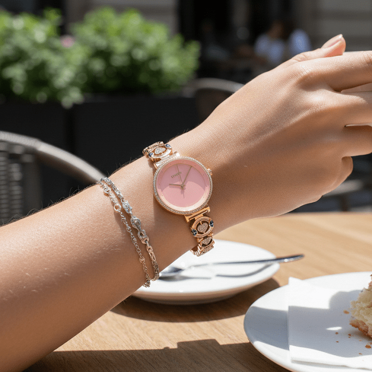 Peacock Shape Rose Gold 22K Watch