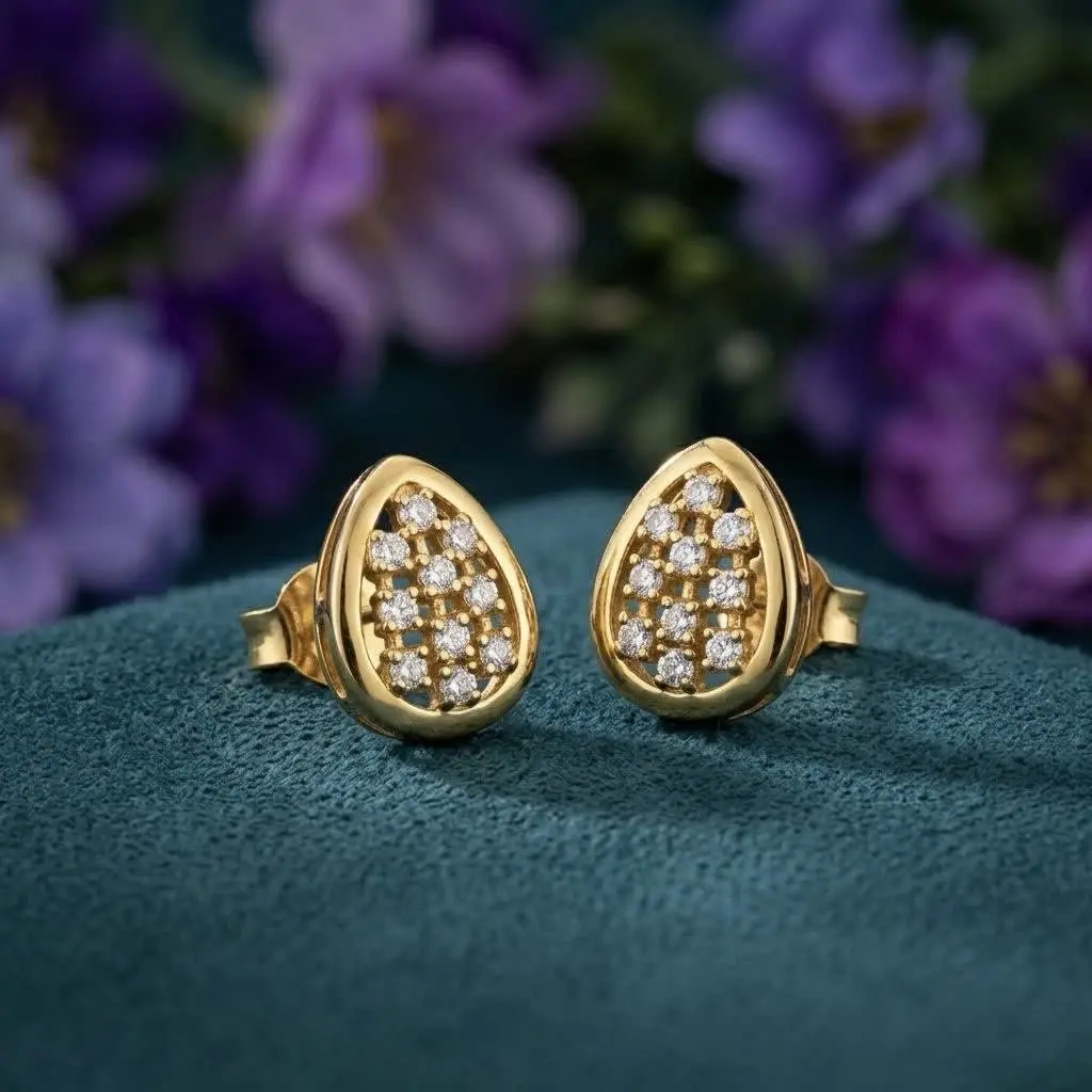 Oval Earring With Stones