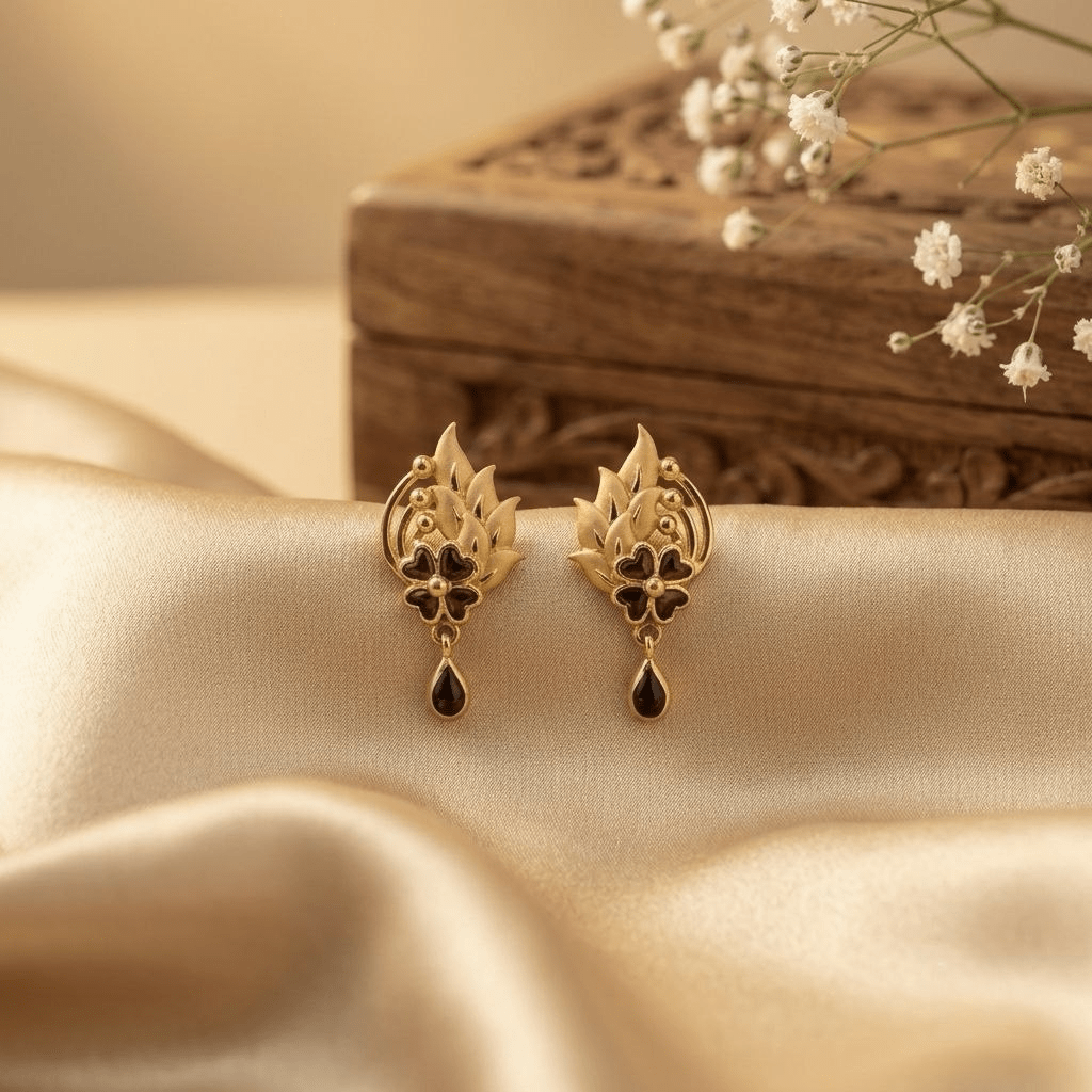 Leaf With flower Studs