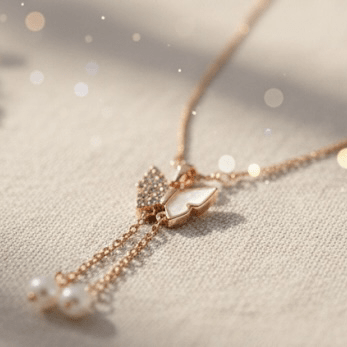 Butterfly Rose Gold Pendent